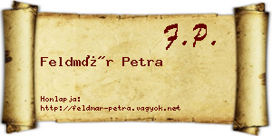 Feldmár Petra névjegykártya